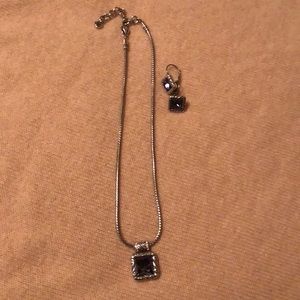 Brighton purple necklace and earrings